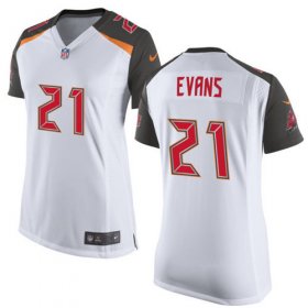 Wholesale Cheap Nike Buccaneers #21 Justin Evans White Women\'s Stitched NFL New Elite Jersey