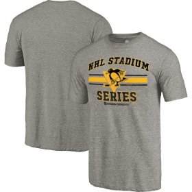 Wholesale Cheap Men\'s Pittsburgh Penguins Gray 2019 Stadium Series Vintage Tri-Blend T-Shirt