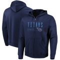 Wholesale Cheap Tennessee Titans Majestic Hyper Stack Full-Zip Hoodie Navy