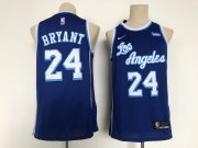 Wholesale Cheap Men Los Angeles Lakers 24 Bryant Blue Throwback 2021 Nike NBA Jersey