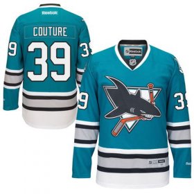 Wholesale Cheap Sharks #39 Logan Couture Teal 25th Anniversary Stitched NHL Jersey