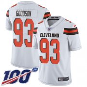 Wholesale Cheap Nike Browns #93 B.J. Goodson White Men's Stitched NFL 100th Season Vapor Untouchable Limited Jersey