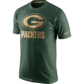 Wholesale Cheap Men\'s Nike Green Bay Packers Championship Drive Gold Collection Performance T-Shirt Green
