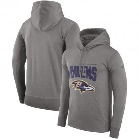 Wholesale Cheap Baltimore Ravens Nike Sideline Property of Performance Pullover Hoodie Gray