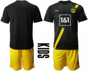 Wholesale Cheap Youth 2020-2021 club Dortmund away blank black Soccer Jerseys