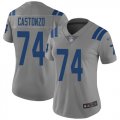 Wholesale Cheap Nike Colts #74 Anthony Castonzo Gray Women's Stitched NFL Limited Inverted Legend Jersey