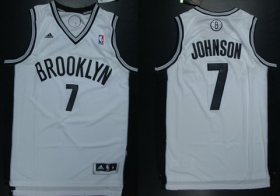 Wholesale Cheap Brooklyn Nets #7 Joe Johnson Revolution 30 Swingman White Jersey
