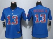 Wholesale Cheap Nike Giants #13 Odell Beckham Jr Royal Blue Team Color Women's Stitched NFL Elite Strobe Jersey