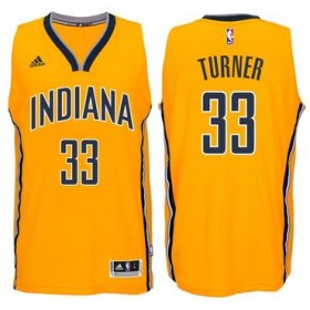Wholesale Cheap Indiana Pacers #33 Myles Turner 2014-15 New Swingman Alternate Jersey Gold