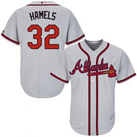 Wholesale Cheap Braves #32 Cole Hamels Grey New Cool Base Stitched Youth MLB Jersey