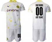 Wholesale Cheap Men 2020-2021 club Dortmund Second away customized white Soccer Jerseys