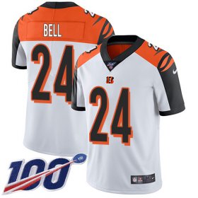 Wholesale Cheap Nike Bengals #24 Vonn Bell White Youth Stitched NFL 100th Season Vapor Untouchable Limited Jersey