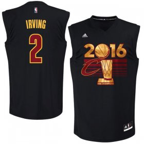 Wholesale Cheap Men\'s Cleveland Cavaliers Kyrie Irving #2 adidas Black 2016 NBA Finals Champions Jersey-Printed Style