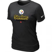 Wholesale Cheap Women's Nike Pittsburgh Steelers Critical Victory NFL T-Shirt Black