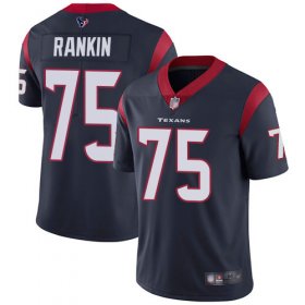 Wholesale Cheap Nike Texans #75 Martinas Rankin Navy Blue Team Color Men\'s Stitched NFL Vapor Untouchable Limited Jersey