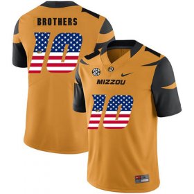 Wholesale Cheap Missouri Tigers 10 Kentrell Brothers Gold USA Flag Nike College Football Jersey