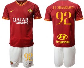 Wholesale Cheap Roma #92 EL Shaarawy Red Home Soccer Club Jersey
