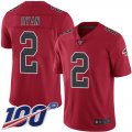 Wholesale Cheap Nike Falcons #2 Matt Ryan Red Men's Stitched NFL Limited Rush 100th Season Jersey