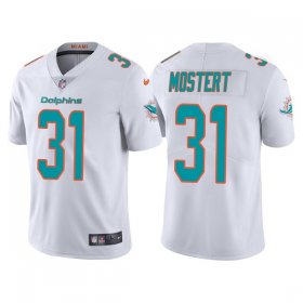 Wholesale Cheap Men\'s Miami Dolphins #31 Raheem Mostert White Vapor Untouchable Limited Stitched Football Jersey
