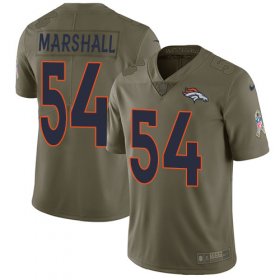 Wholesale Cheap Nike Broncos #54 Brandon Marshall Olive Men\'s Stitched NFL Limited 2017 Salute to Service Jersey