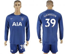 Wholesale Cheap Tottenham Hotspur #39 Harrison Away Long Sleeves Soccer Club Jersey