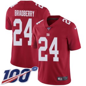 Wholesale Cheap Nike Giants #24 James Bradberry Red Alternate Youth Stitched NFL 100th Season Vapor Untouchable Limited Jersey
