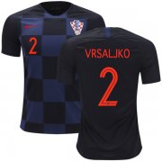Wholesale Cheap Croatia #2 Vrsaljko Away Kid Soccer Country Jersey