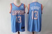Wholesale Cheap Clippers 13 Paul George Blue City Edition Nike Swingman Jersey