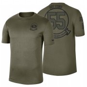 Wholesale Cheap San Francisco 49ers #55 Dee Ford Olive 2019 Salute To Service Sideline NFL T-Shirt