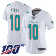 Wholesale Cheap Nike Dolphins #10 Kenny Stills White Women's Stitched NFL 100th Season Vapor Limited Jersey