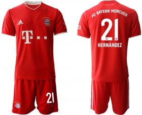 Wholesale Cheap Men 2020-2021 club Bayern Munchen home 21 red Soccer Jerseys