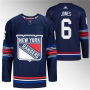 Cheap Men's New York Rangers #6 Zac Jones Navy Stitched Jersey