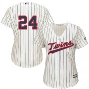 Wholesale Cheap Twins #24 C.J. Cron Cream Strip Alternate Women's Stitched MLB Jersey