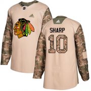 Wholesale Cheap Adidas Blackhawks #10 Patrick Sharp Camo Authentic 2017 Veterans Day Stitched NHL Jersey