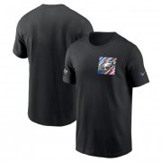 Wholesale Cheap Men's Philadelphia Eagles Black 2023 Crucial Catch Sideline Tri-Blend T-Shirt