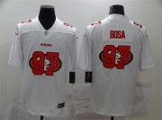 Cheap Men's San Francisco 49ers #97 Nick Bosa White Shadow Logo Limited Stitched Jersey