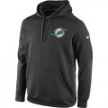 Wholesale Cheap Miami Dolphins Nike KO Chain Fleece Pullover Performance Hoodie Charcoal