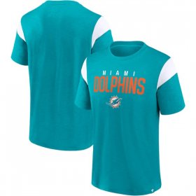Wholesale Men\'s Miami Dolphins Aqua White Home Stretch Team T-Shirt