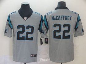 Wholesale Cheap Nike Panthers #22 Christian McCaffrey Silver Men\'s Stitched NFL Limited Inverted Legend Jersey