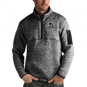 Wholesale Cheap Los Angeles Kings Antigua Fortune Quarter-Zip Pullover Jacket Charcoal
