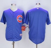 Wholesale Cheap Cubs Blank Blue Cool Base Stitched MLB Jersey