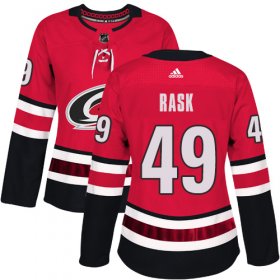 Wholesale Cheap Adidas Hurricanes #49 Victor Rask Red Home Authentic Women\'s Stitched NHL Jersey
