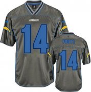 Wholesale Cheap Nike Chargers #14 Dan Fouts Grey Men's Stitched NFL Elite Vapor Jersey