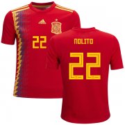 Wholesale Cheap Spain #22 Nolito Red Home Kid Soccer Country Jersey