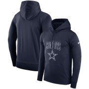 Wholesale Cheap Dallas Cowboys Nike Sideline Property Of Logo Performance Pullover Hoodie Navy