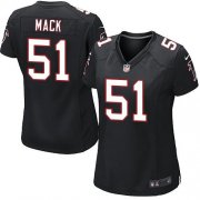 Wholesale Cheap Nike Falcons #51 Alex Mack Black Alternate Women's Stitched NFL Elite Jersey