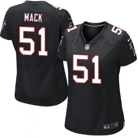 Wholesale Cheap Nike Falcons #51 Alex Mack Black Alternate Women\'s Stitched NFL Elite Jersey
