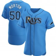 Wholesale Cheap Men's Tampa Bay Rays #50 Charlie Morton Light Blue Alternate Nike Jersey