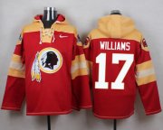 Wholesale Cheap Nike Redskins #17 Doug Williams Burgundy Red Player Pullover NFL Hoodie
