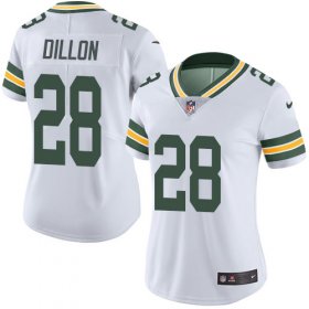 Wholesale Cheap Nike Packers #28 AJ Dillon White Women\'s Stitched NFL Vapor Untouchable Limited Jersey